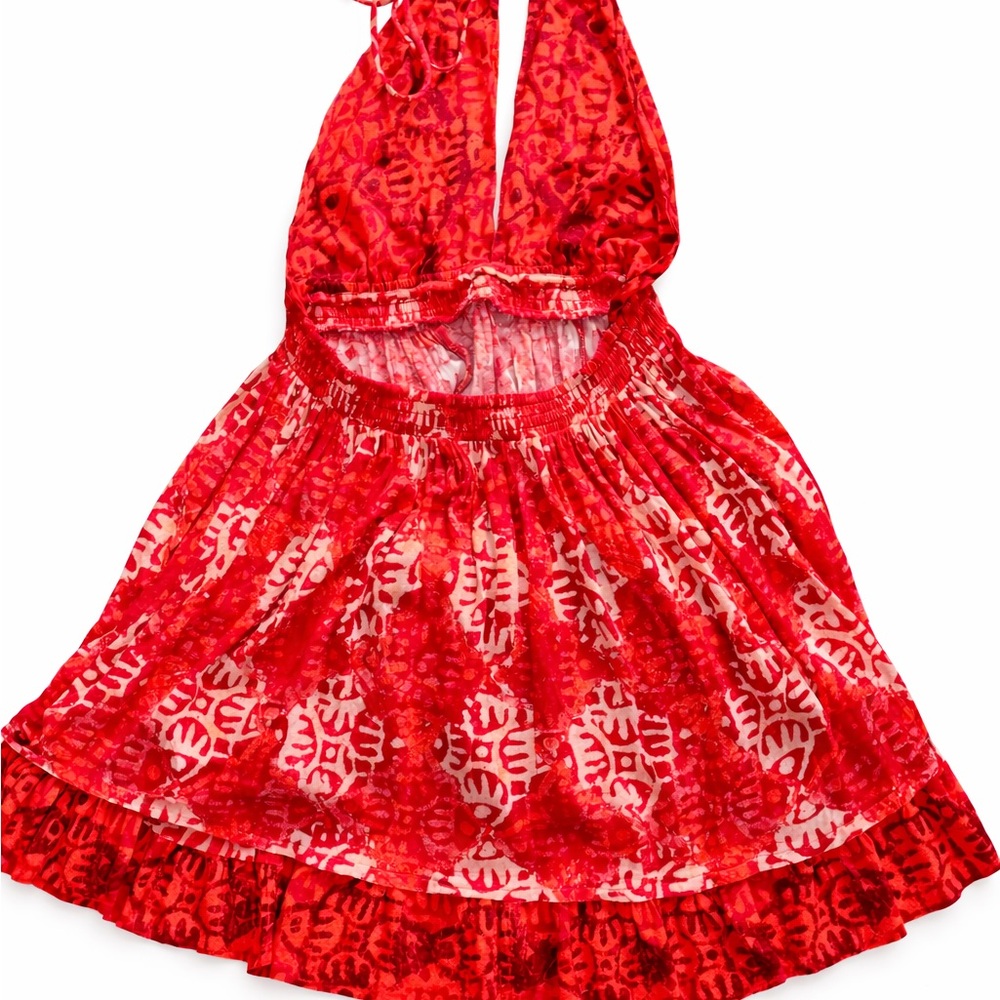 Free People medium Beach Day Mini Dress Keyhole Front Bare Back
Red Geo Print - Picture 7 of 8